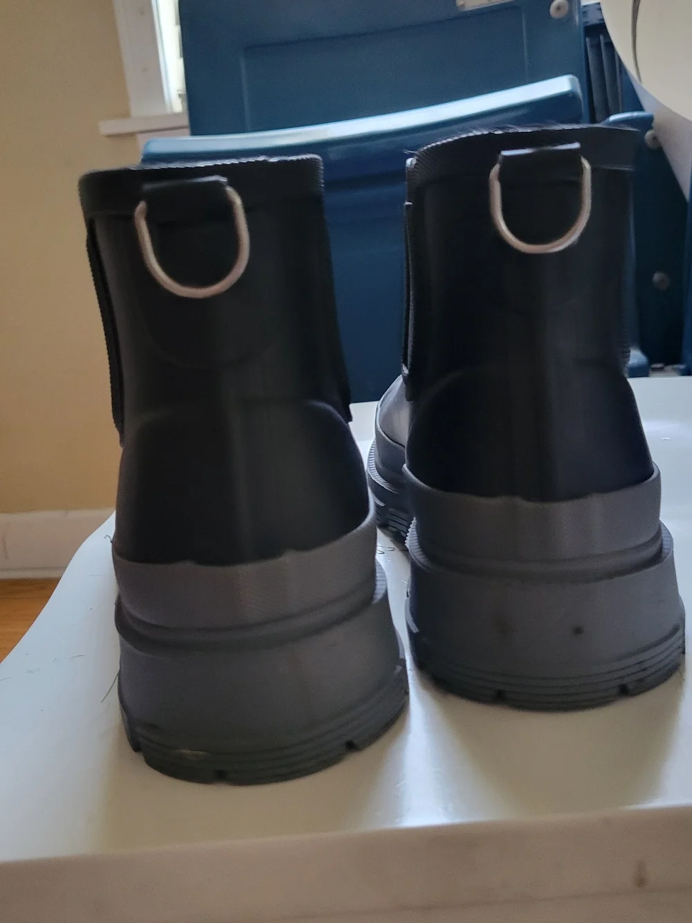 Chooka Women's Black Slip-On Rain Ankle Boots